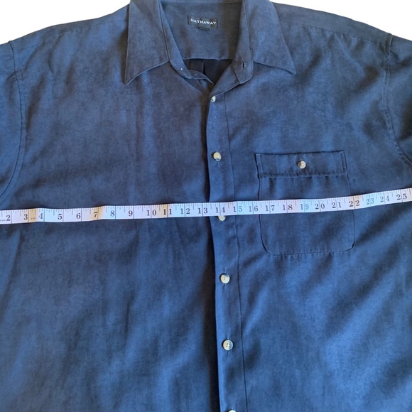 Hathaway Faux Suede Men's Button Down Shirt - Picture 5 of 5